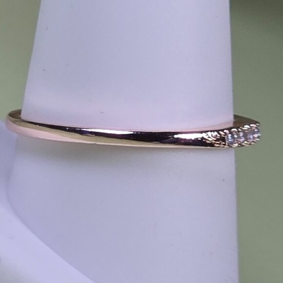 CZ Accent Rose Golden Stacking Ring‎ Size 9.75 (NWOT) - Picture 3 of 6